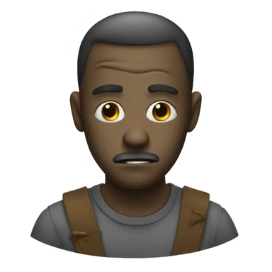 sad removing happy mask sticker