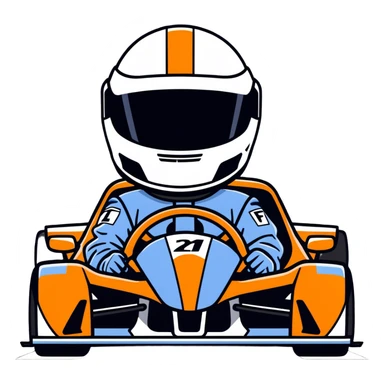 Person in mcclaren f1 race car sticker
