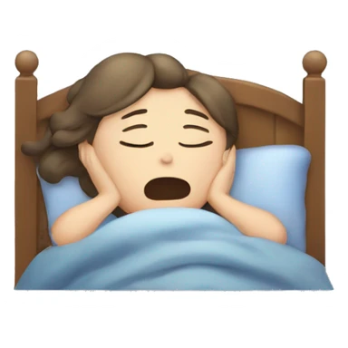snoring girl sticker