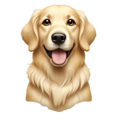 cream colored golden retriever dog sticker