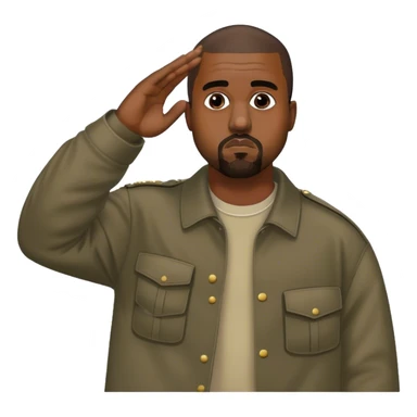Kanye west saluting sticker