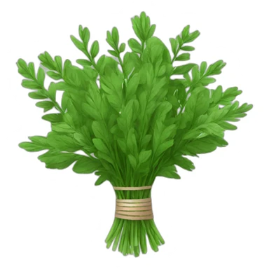 bouquet of green herbs sticker