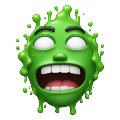 green face vomiting  sticker