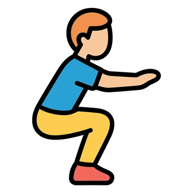 we did too much leg exercise where you bend your knees and go down sticker