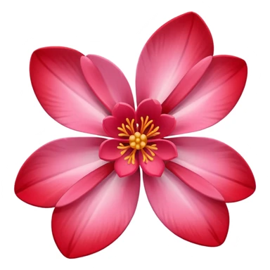 Red 5 petal sakura sticker