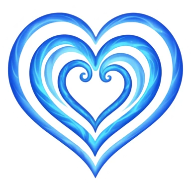 Blue cosmic spiritual heart sticker
