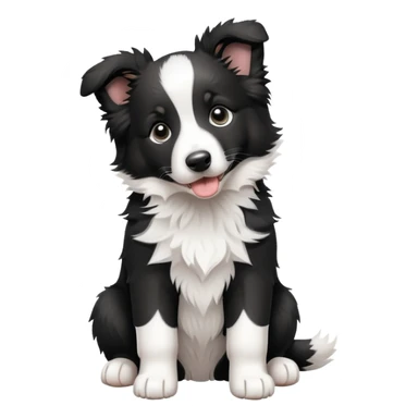 border collie puppy sticker