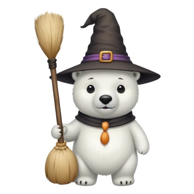 polarbear in role witch sticker