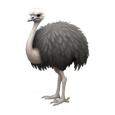 Ostrich putting head in hole sticker