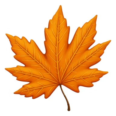leaf orange sticker