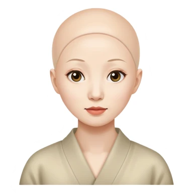 Asian woman with alopecia  sticker