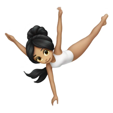 Girl with black hair on aerial silks  sticker
