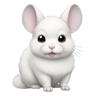 white fluffy chinchilla sticker