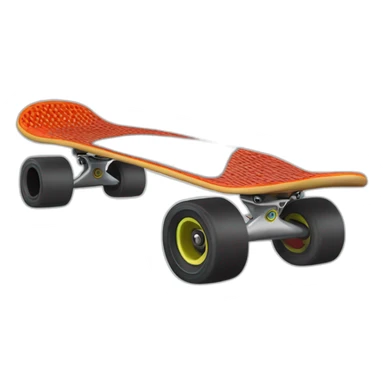 skateboard with karting tire sticker