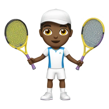 summer olympics brunette large boy tennis sticker
