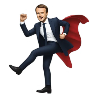 Emmanuel macron kick ellon musk sticker
