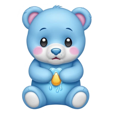 carebear that is crying. sticker