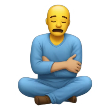 Un paresseux qui pleure sticker