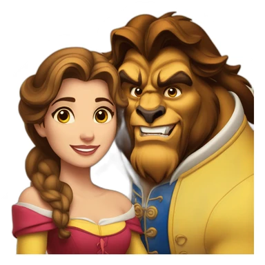 Beauty and the beast sticker