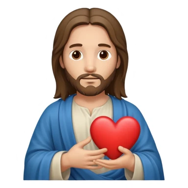 Jesus con un corazón en la mano sticker