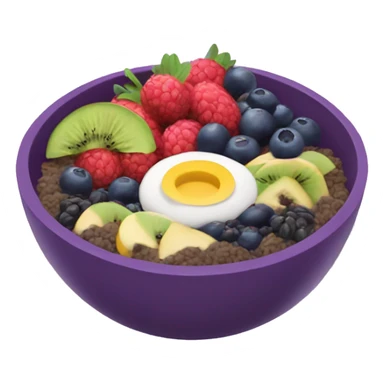 Açaí bowl with toppings sticker