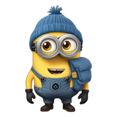 minion with patch on face sticker