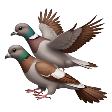 Pigeon and sparrow is riding in the plane B787 sticker