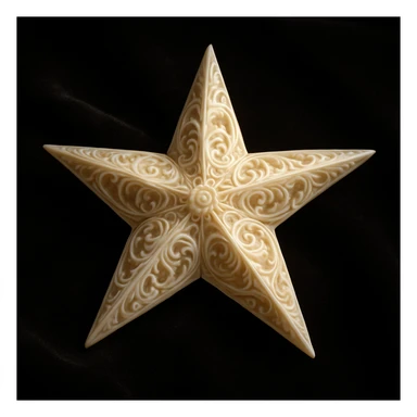 star carved from ivory sticker