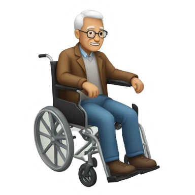 Grandpa in a wheelchair sticker