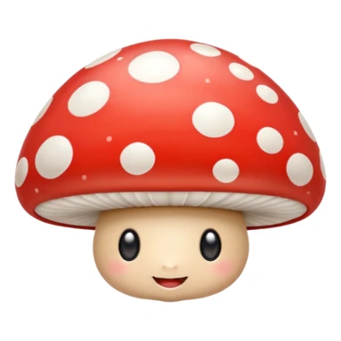 happy mushroom sticker