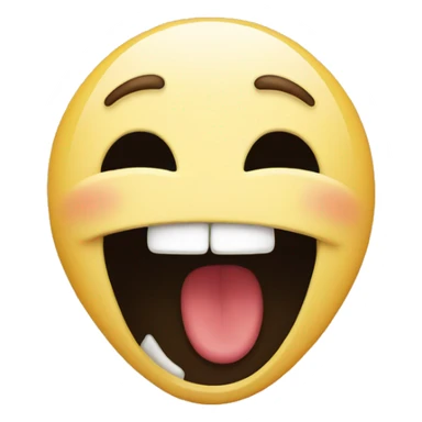 Emoji covering mouth laughing sticker