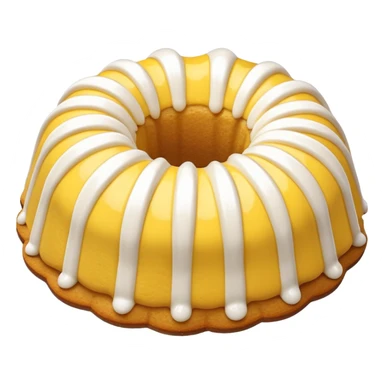 white frosting only yellow bundt cake sticker
