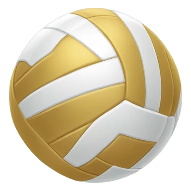 gold and white volleyball  sticker