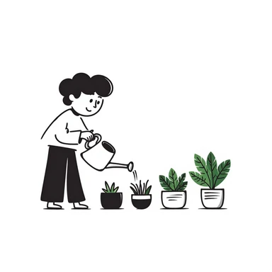 watering houseplants sticker