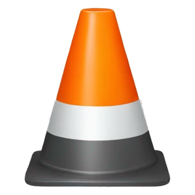 orange traffic cone sticker