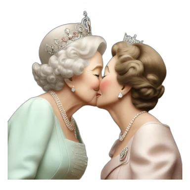 Elisabeth II Kiss another Elisabeth ii sticker
