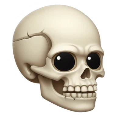 Skull with sideeye sticker