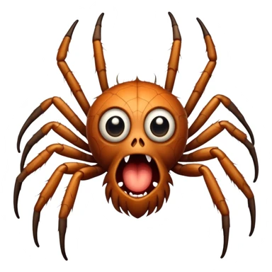 Surprised spider with eyes popping out of its head looking funny  sticker
