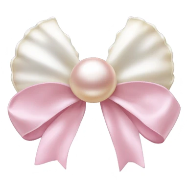 Pearl shell and light pink bow sticker