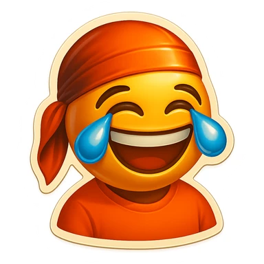 lol face laughing crying
orange shirt
make him smile
Change His durag To orange sticker