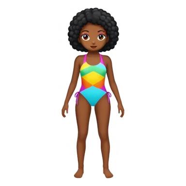 black girl with swimsuit sticker