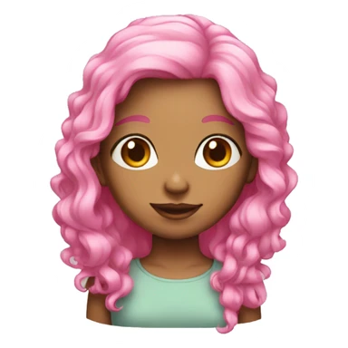 Pink haired girl sticker