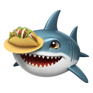 SHARK WITH TACOS sticker