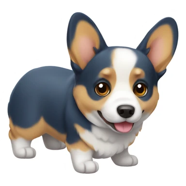 Blue Cute corgi sticker