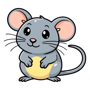 All black rat. Sweating sticker