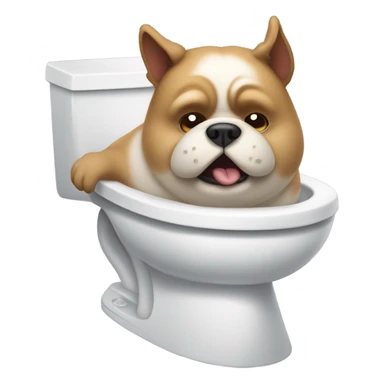 fat dog stuck in toilet sticker