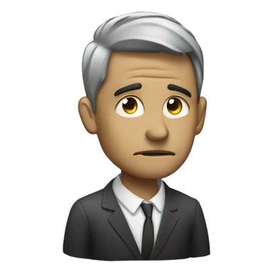 Man with debt in head sticker