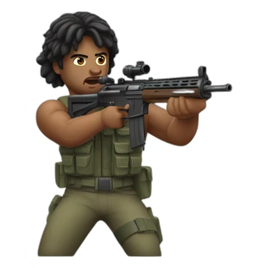 rambo shooting sticker