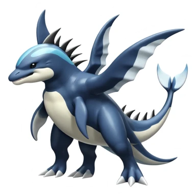 Black and white smooth glossy soft hot handsome tough badass cool Dialga-Orca-Giratina-Pokémon-Fakémon-fusion-hybrid-creature (full body), 4-legged,  sticker
