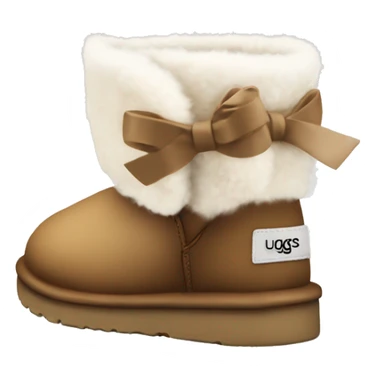 ultra mini uggs with a white bow sticker